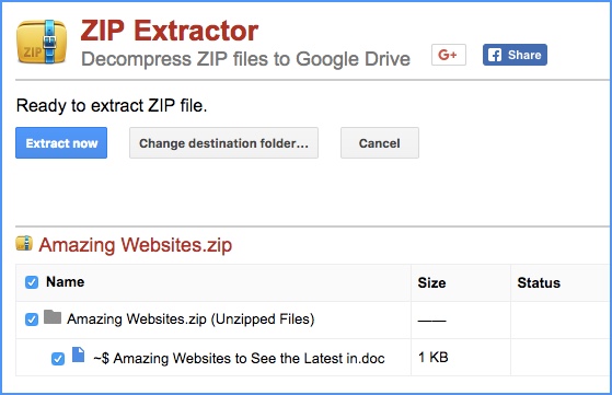 google zip extractor